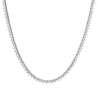 6.35ct Round Brilliant Cut Diamond Tennis Necklace in 18k White Gold