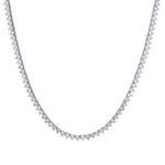 6.35ct Round Brilliant Cut Diamond Tennis Necklace in 18k White Gold