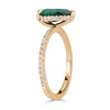1.63ct Pear Shaped Green Emerald Engagement Ring