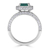 1.88ct Emerald Cut Green Emerald Engagement Ring