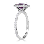 2.23ct Cushion Cut Pink Sapphire Engagement Ring