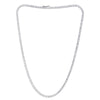 11.25ct Round Brilliant Cut Diamond Tennis Necklace in 14k White Gold