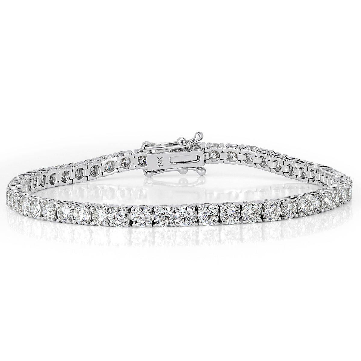6.74ct Round Brilliant Cut Diamond Tennis Bracelet