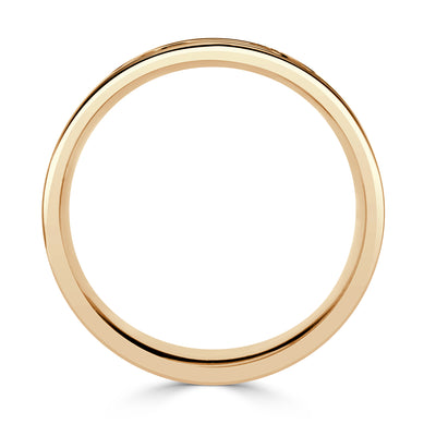 Men's Handcrafted Zigzag Wedding Band in 14K Yellow Gold at 8.5mm