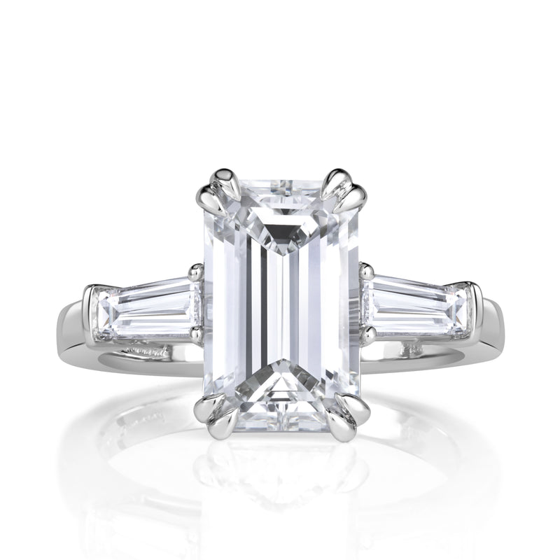 3.76ct Emerald Cut Diamond Engagement Ring