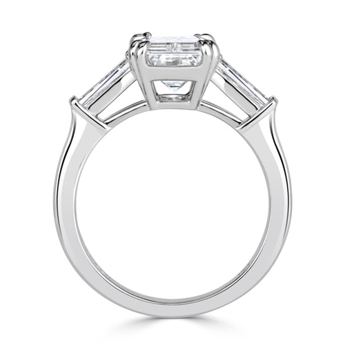 3.76ct Emerald Cut Diamond Engagement Ring