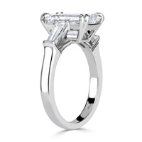 3.76ct Emerald Cut Diamond Engagement Ring