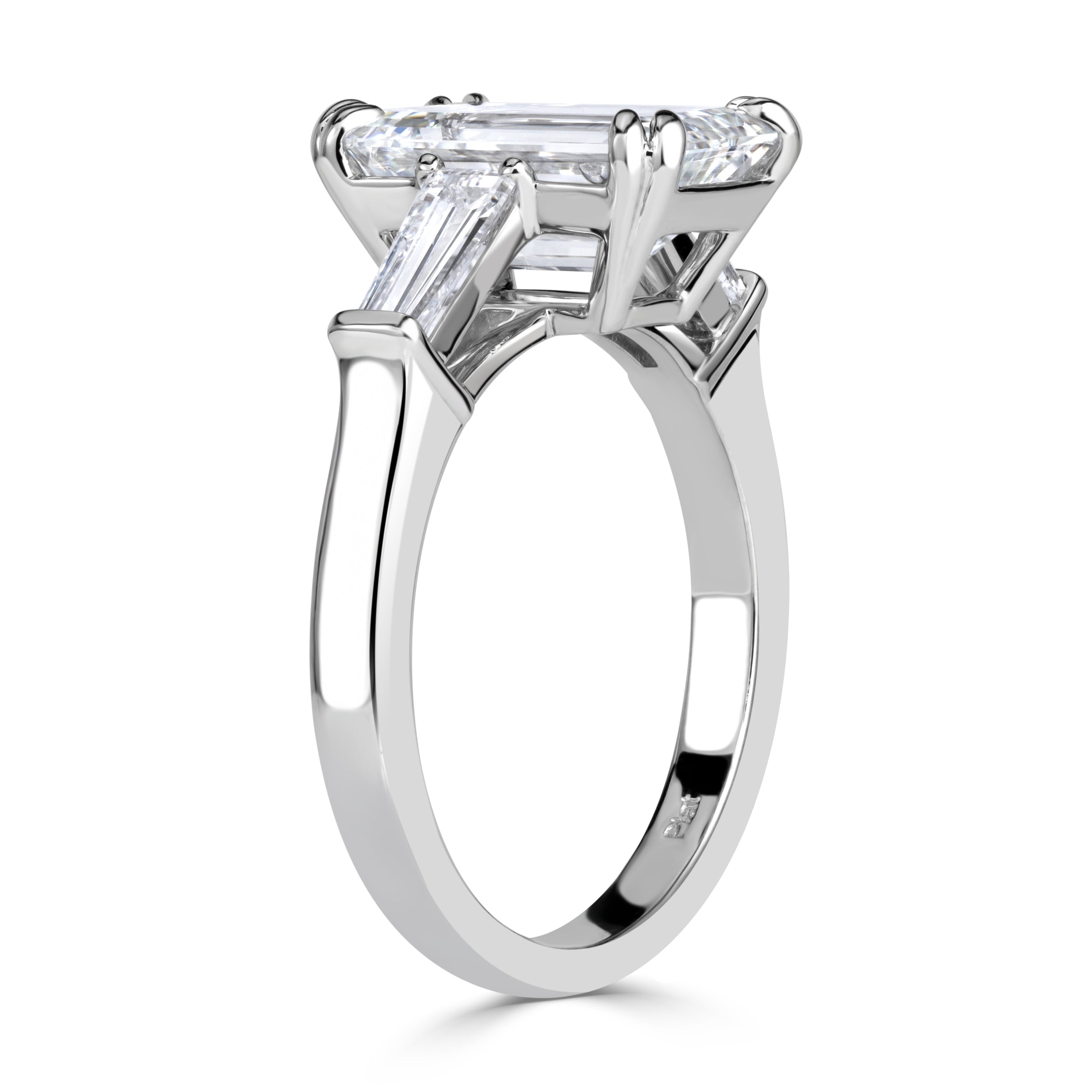 3.76ct Emerald Cut Diamond Engagement Ring