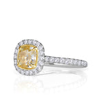 2.04ct Fancy Yellow Diamond Engagement Ring