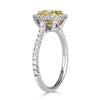 2.04ct Fancy Yellow Cushion Cut Diamond Engagement Ring