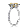 2.09ct Fancy Yellow Radiant Cut Diamond Engagement Ring