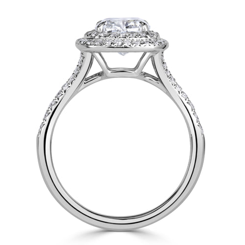 2.55ct Cushion Cut Diamond Tiffany and Co Engagement Ring