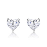 1.11ct Heart Shaped Diamond Stud Earrings