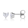 1.00ct Heart Shaped Diamond Stud Earrings in 18K White Gold