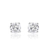 1.20ct Round Brilliant Cut Diamond Stud Earrings in 14k White Gold