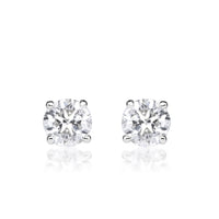 1.20ct Round Brilliant Cut Diamond Stud Earrings in 14k White Gold