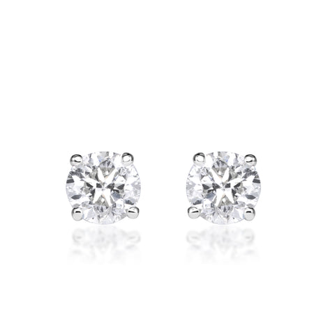 1.20ct Round Brilliant Cut Diamond Stud Earrings in 14k