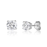 1.20ct Round Brilliant Cut Diamond Stud Earrings in 14k White Gold