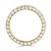 1.35ct Round Brilliant Cut Diamond Knife Edge Eternity Band in 18k Yellow Gold
