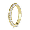 1.35ct Round Brilliant Cut Diamond Knife Edge Eternity Band in 18k Yellow Gold