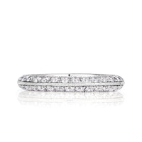 1.35ct Round Brilliant Cut Diamond Knife Edge Eternity Band in 18k White Gold