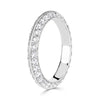 1.35ct Round Brilliant Cut Diamond Knife Edge Eternity Band in 18k White Gold