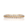 1.35ct Round Brilliant Cut Diamond Knife Edge Eternity Band in 18K Champagne Yellow Gold