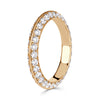 1.35ct Round Brilliant Cut Diamond Knife Edge Eternity Band in 18K Champagne Yellow Gold