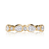 1.80ct Pear Shaped and Round Brilliant Cut Diamond Eternity Band in 18K Champagne Yellow Gold