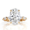 4.74ct Oval Cut Diamond Engagement Ring in 18k Champagne Gold