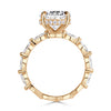 4.74ct Oval Cut Diamond Engagement Ring in 18k Champagne Gold