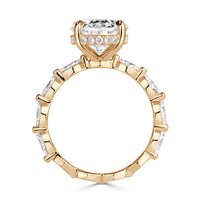 4.74ct Oval Cut Diamond Engagement Ring in 18k Champagne Gold