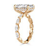 4.74ct Oval Cut Diamond Engagement Ring in 18k Champagne Gold