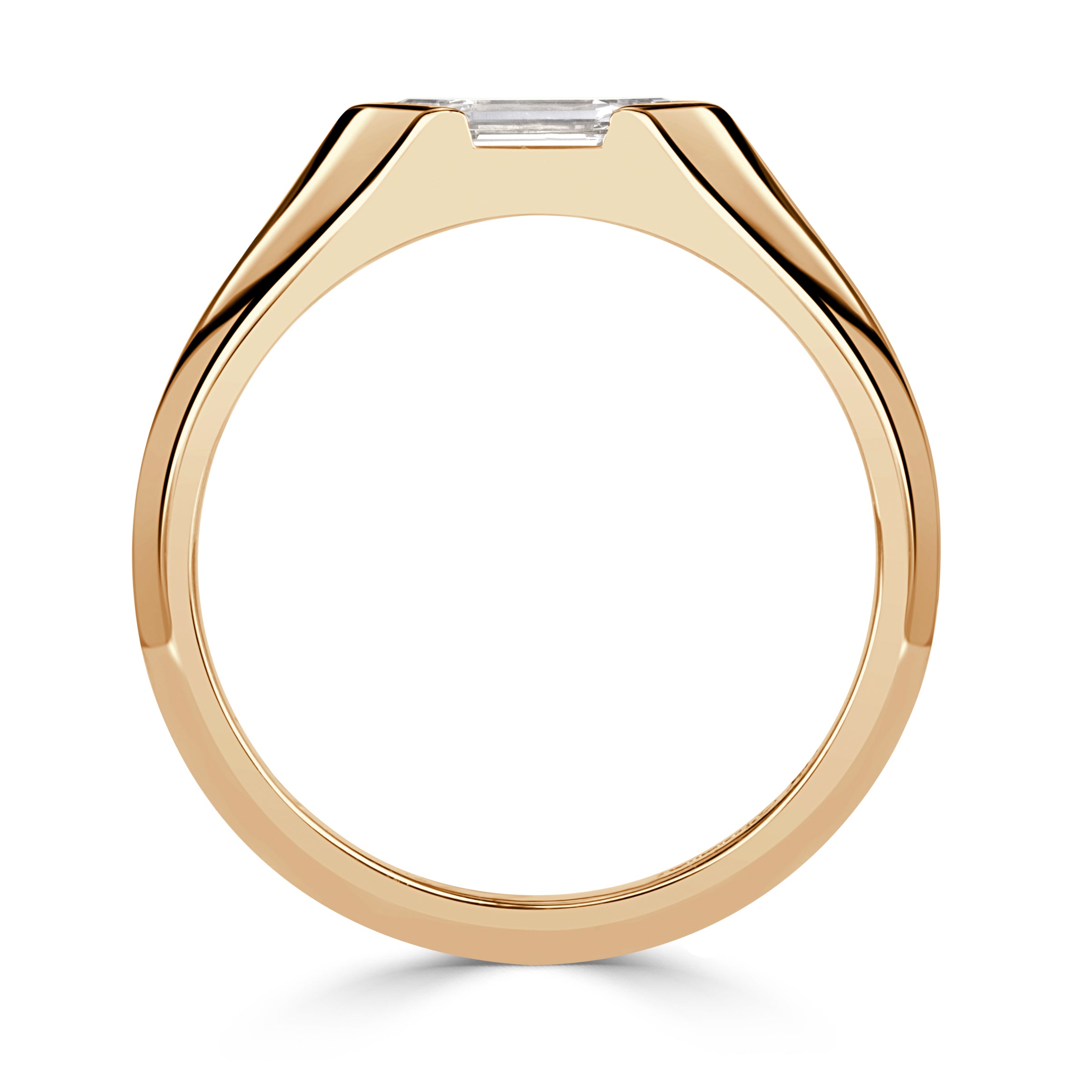 0.50ct Hexagon Cut Diamond Bezel Set Ring