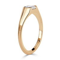 0.50ct Hexagon Cut Diamond Bezel Set Ring