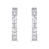 3.76ct Pixel Cut Diamond Hoop Earrings in 18K White Gold