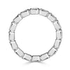 1.79ct Pixel Cut Diamond Bezel Set Eternity Band in 18K White Gold