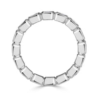 1.79ct Pixel Cut Diamond Bezel Set Eternity Band in 18K White Gold