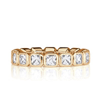 1.79ct Pixel Cut Diamond Bezel Set Eternity Band in 18K Champagne Yellow Gold