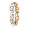 2.53ct Radiant Cut Diamond Bezel Set Eternity Band in 18K Champagne Yellow Gold