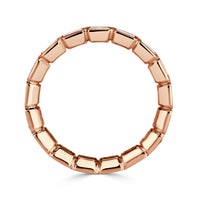 2.53ct Radiant Cut Diamond Bezel Set Eternity Band in 18K Rose Gold