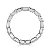 2.53ct Radiant Cut Diamond Bezel Set Eternity Band in Platinum