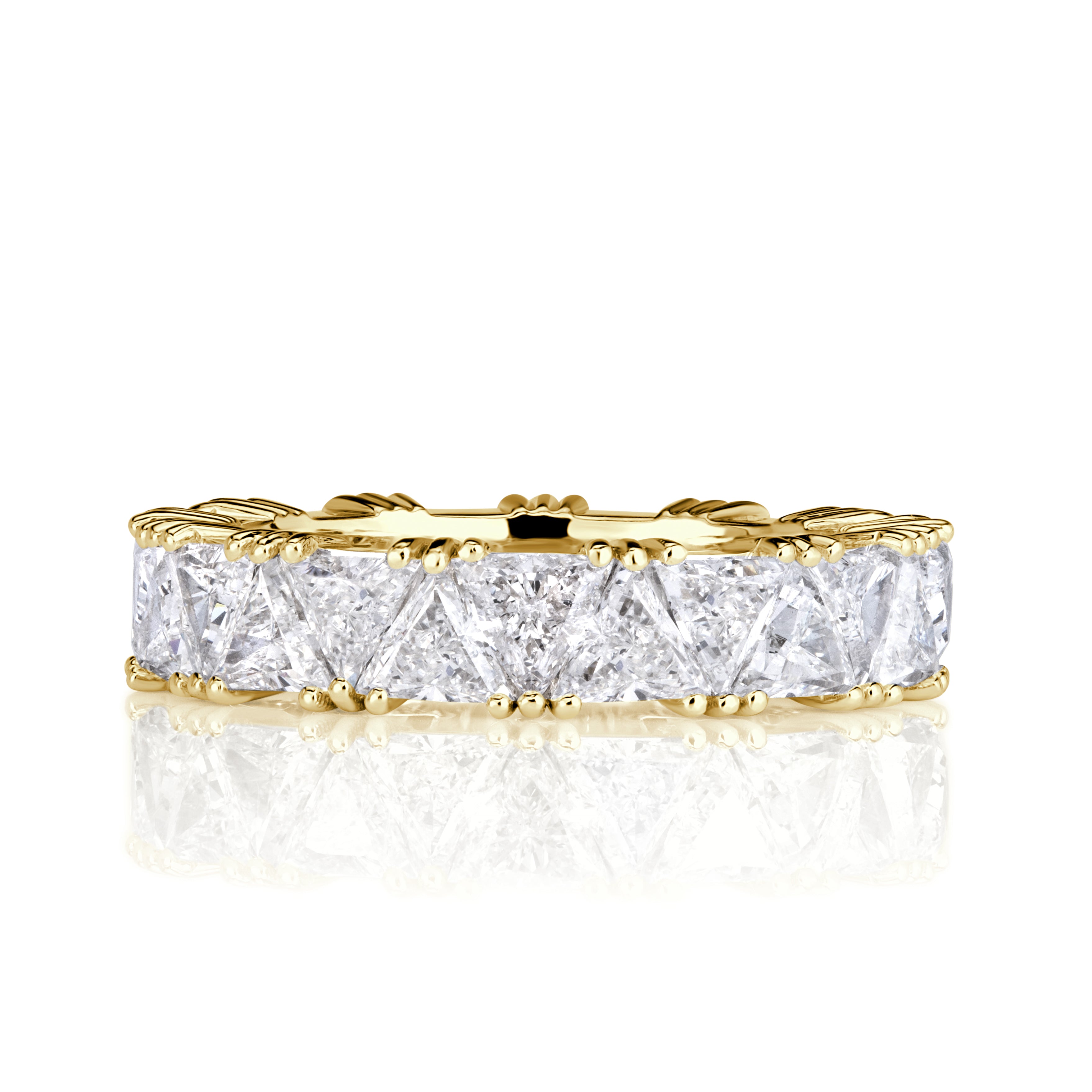 3.81ct Trillion Cut Diamond Eternity Band – Mark Broumand