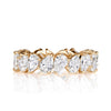 3.51ct Pear Shaped Diamond Eternity Band in 18K Champagne Yellow Gold