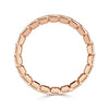 1.38ct Pixel Cut Bezel Set Diamond Eternity Band in 18k Rose Gold