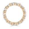 3.97ct Oval Cut Diamond Eternity Band in 18K Champagne Yellow Gold