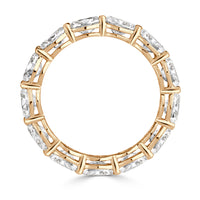 3.97ct Oval Cut Diamond Eternity Band in 18K Champagne Yellow Gold