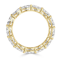 3.97ct Oval Cut Diamond Eternity Band in 18K Yellow Gold