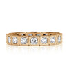 1.30 Pixel Cut Diamond Milgrain Eternity Band in 18K Champagne Yellow Gold