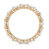 2.00ct Oval Cut Diamond Eternity Band in 18k Champagne Yellow Gold